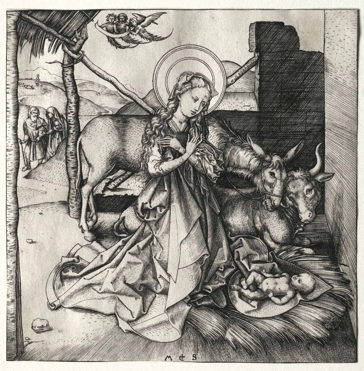 The Life of Christ: The Nativity by Martin Schongauer, print, 1480-1490