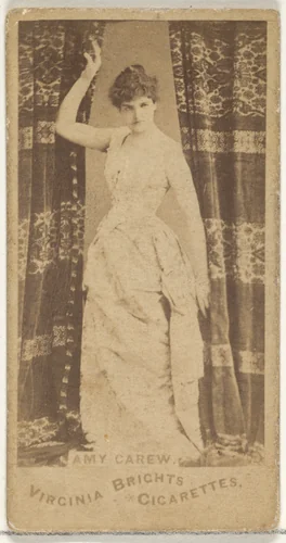 Amy Carew, from the Actors and Actresses series (N45, Type 1) for Virginia Brights Cigarettes by Allen & Ginter, photograph, 1885-1891