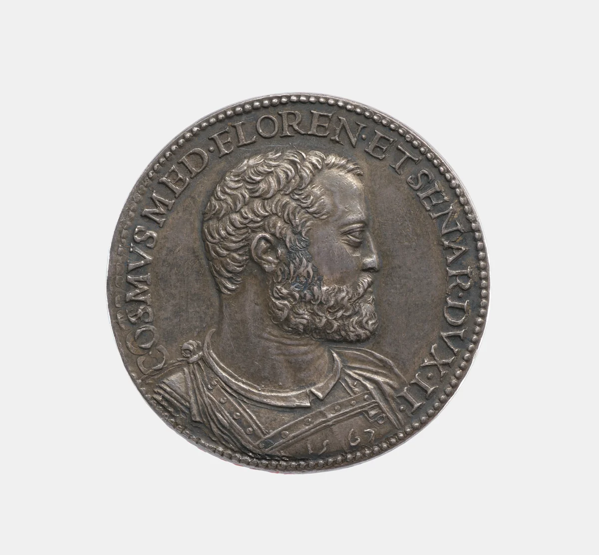 Cosimo I de' Medici 1519-74, Duke of Florence 1537-69, Grand Duke of Tuscany 1569-74 by Domenico Poggini, metalwork, 1567