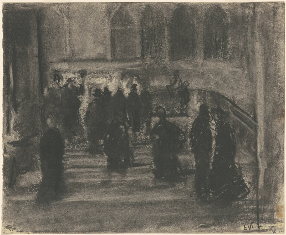 Bridge, Venice by Eugène Vail, drawing, 1895-1925
