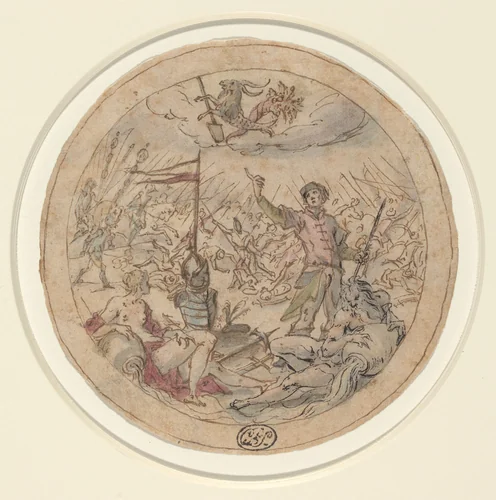 Allegory on the Turkish Wars by Hans von Aachen, drawing, 1600