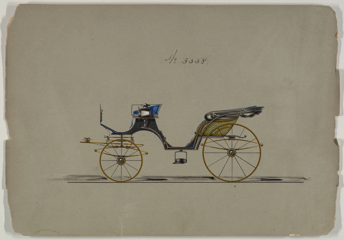 Cabriolet/Victoria #3558 by Brewster & Co., drawing, 1879