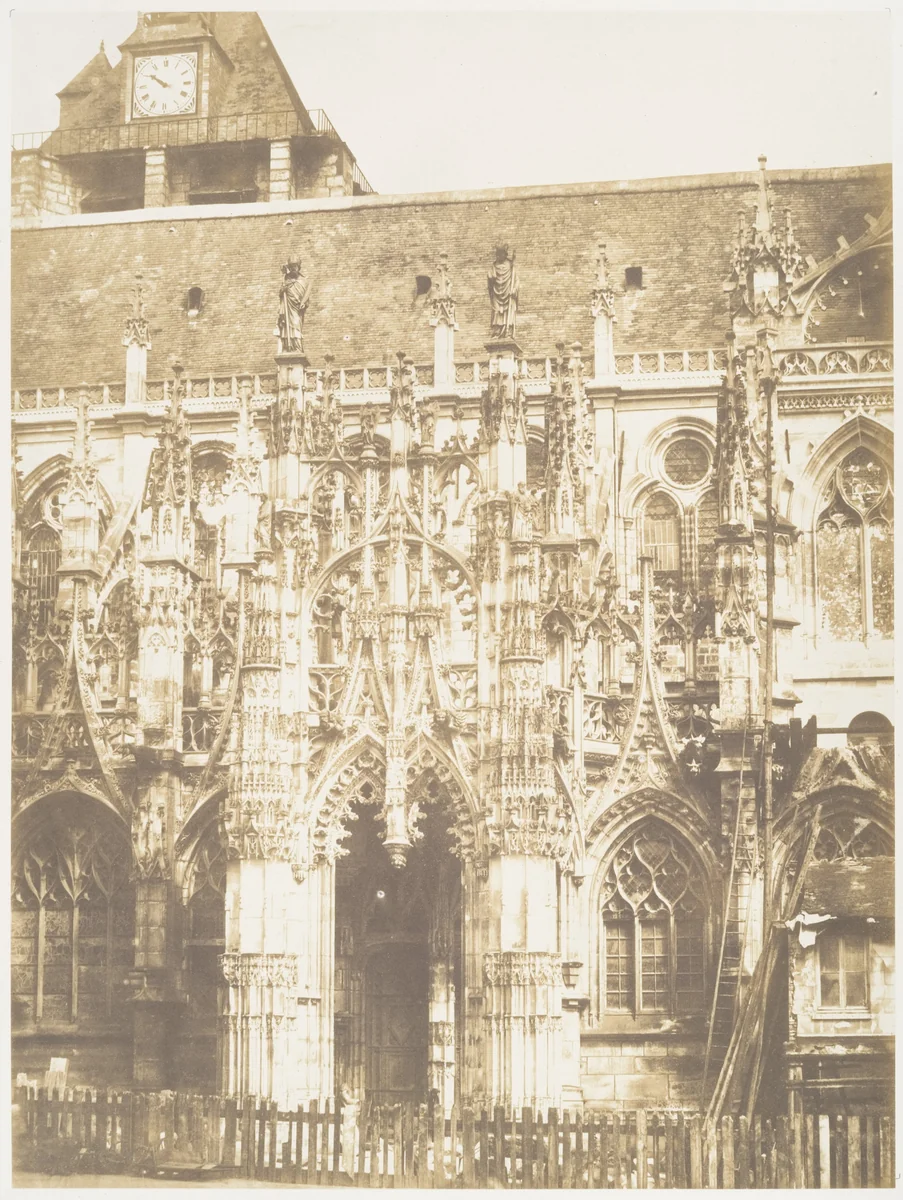Portail de la Cathédrale de Louviers by Edmond Bacot, photograph, 1852-1854