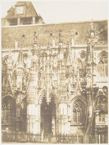Portail de la Cathédrale de Louviers by Edmond Bacot, photograph, 1852-1854