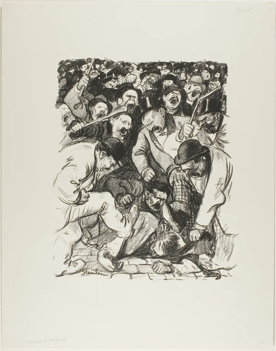 Striking Arguments by Théophile Alexandre Steinlen, print, 1898