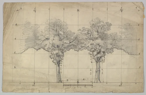 Design for a Stage Set by Eugène Cicéri, drawing, 1828-1890
