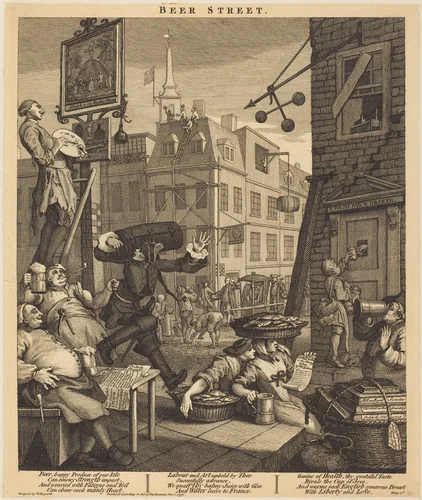 Beer Street by William Hogarth, print, 1751
