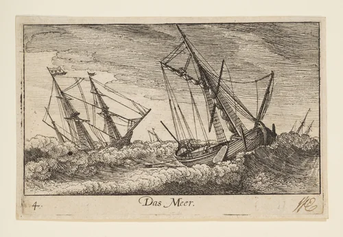 The Sea (Das Meer) by Wenceslaus Hollar, print, 1635