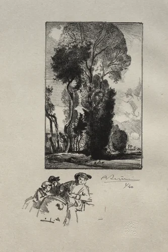 Le Bocage by Auguste Louis Lepère, print, 1870-1918
