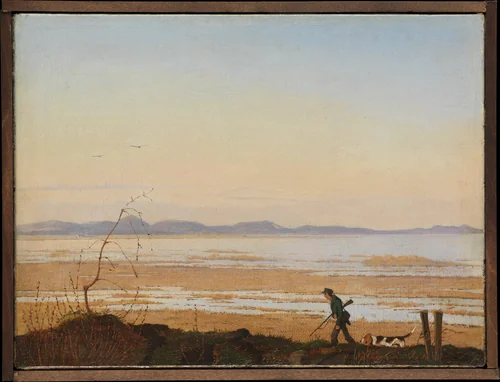 An Evening beside Lake Arresø by Johan Thomas Lundbye, painting, 1832-1842