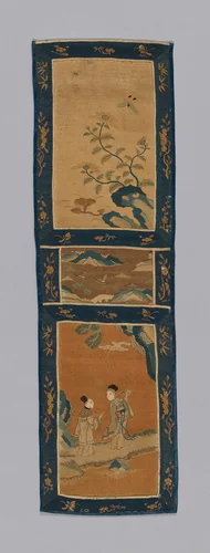 Panel (For a Screen) by China, textile, 1875-1900
