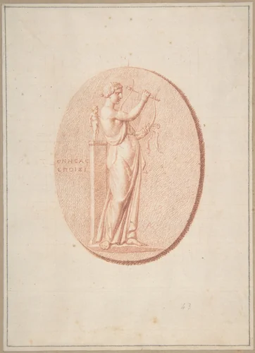 A Muse by Bernard Picart, drawing, 1685-1733