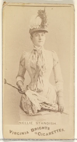 Nellie Standish, from the Actors and Actresses series (N45, Type 1) for Virginia Brights Cigarettes by Allen & Ginter, photograph, 1885-1891