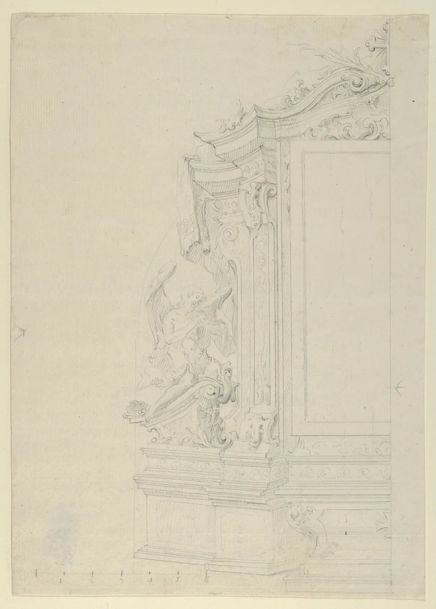 Design for an altar by anonymous, drawing, 1700-1750