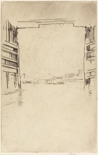 Under Old Battersea Bridge by James McNeill Whistler, print, 1879