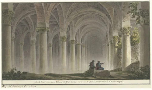 Interieur te Constantinopel by Michel François Preaulx, drawing, 1814