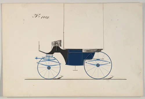 Landaulet #1009 by Brewster & Co., drawing, 1850-1870