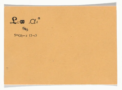 Club Dada Berlin Postcard by Johannes Baader, Raoul Hausmann, design, 1919