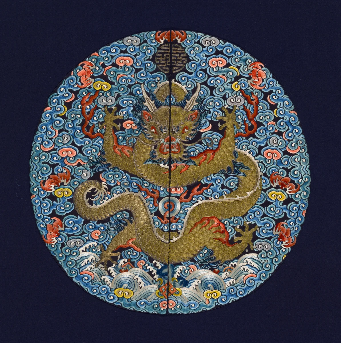 Buzi (Court Rank Badge) by Manchu China, textile, 1825-1850