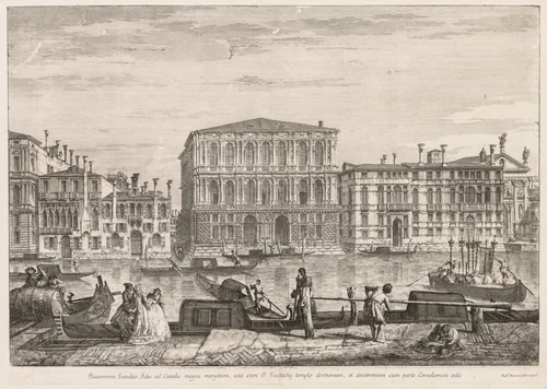 Views of Venice: Palazzo Pesaro by Michele Marieschi, print, 1741