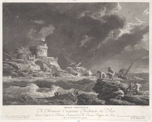 Impetuous Storm by Joseph Vernet, print, 1765-1775