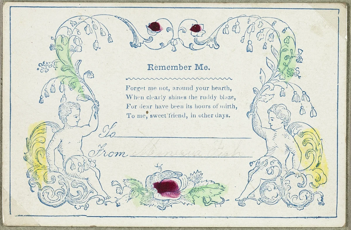 Remember Me (valentine) by Unknown Artist, other, 1825-1835
