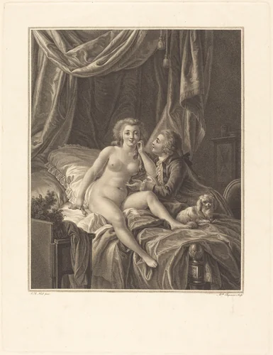Ce qui est bon a prendre est bon a garder by Alexandre Chaponnier; Jean-Baptiste Hüet, print, 1753-1806