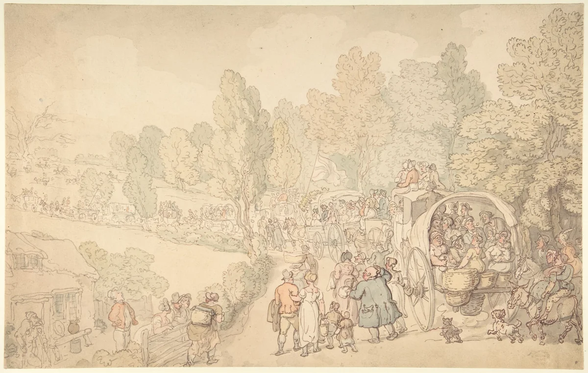 Fairlop Fair, Essex by Thomas Rowlandson, drawing, 1811-1821