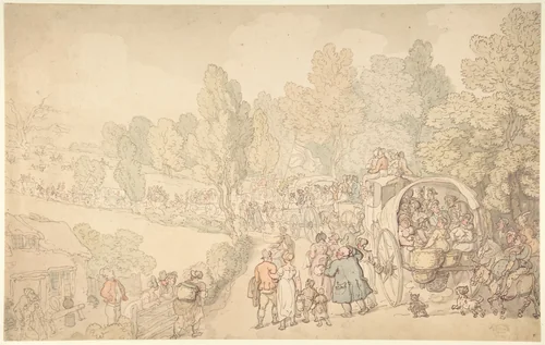 Fairlop Fair, Essex by Thomas Rowlandson, drawing, 1811-1821