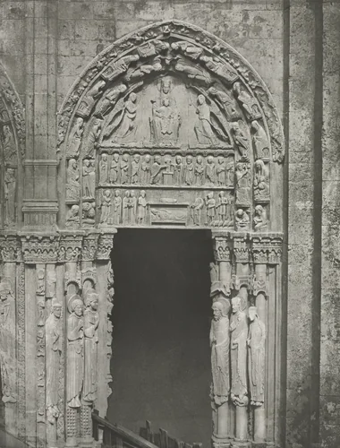 Chartres Cathedral: Right Door of the Royal Portal with Our Lady of Chartres by Charles Nègre, photograph, 1857