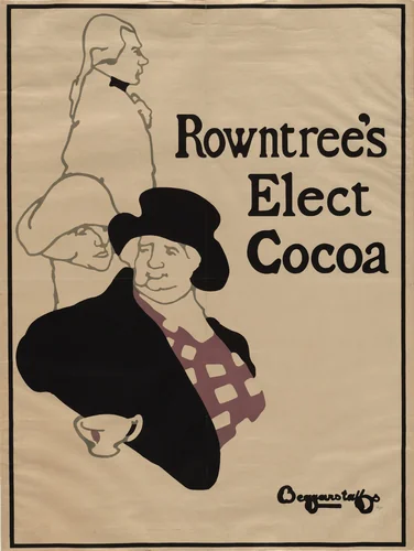 Rowntree's Elect Cocoa by Beggarstaffs, design, 1895