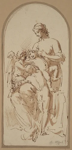 Charity by Benjamin West, drawing, 1738-1820