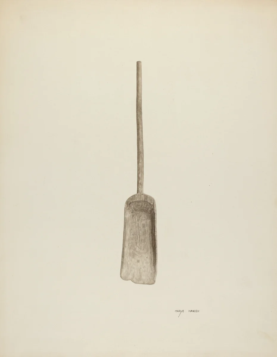 Grain Shovel by Mary Hansen, index of american design, 1940