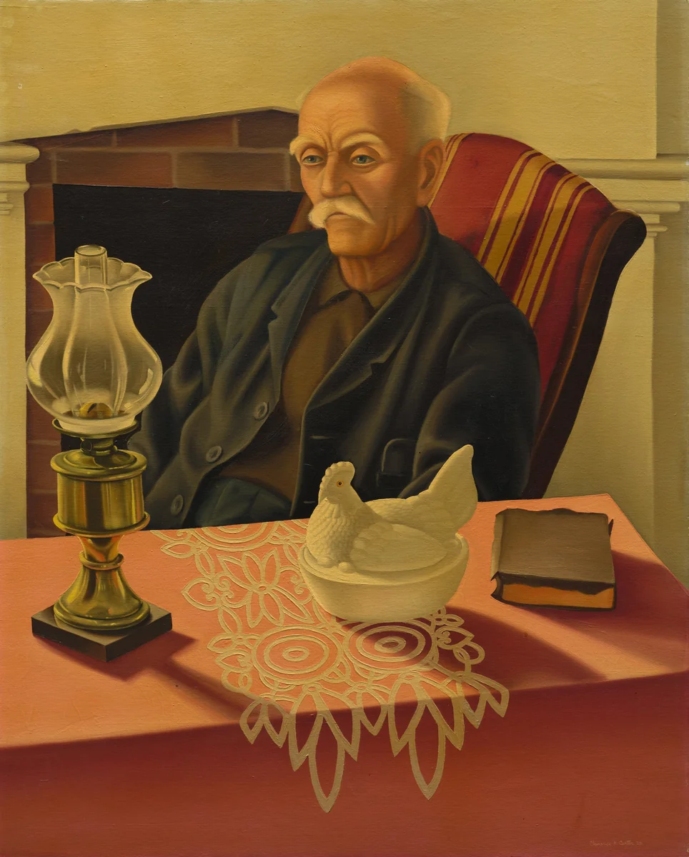 Portrait of Ezra Davenport by Clarence Holbrook Carter, painting, 1929
