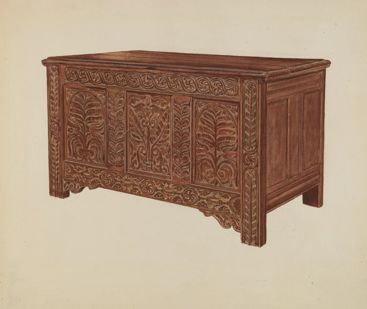 Chest by M. Rosenshield-von-Paulin, index of american design, 1939