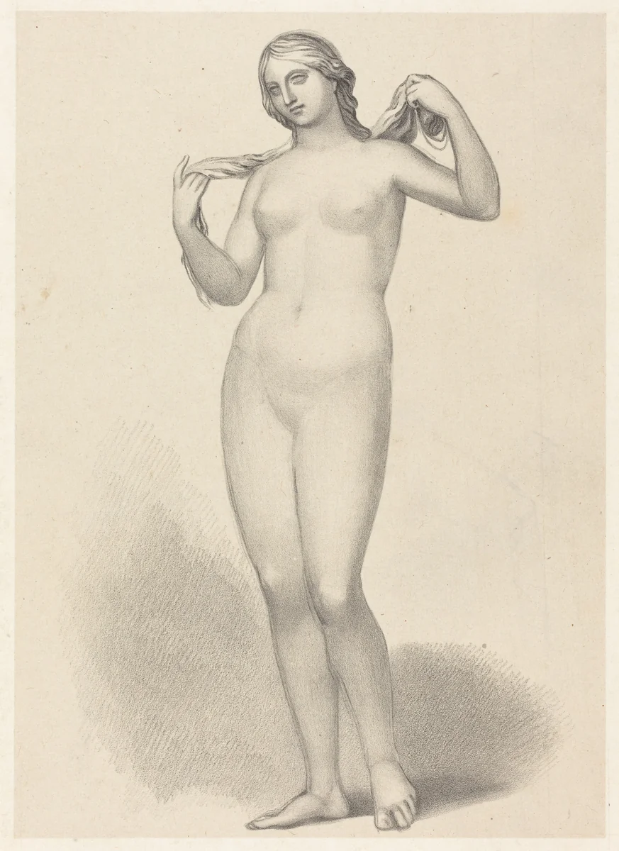 Venus Aphrodite, by Alcamanes by Richard James Lane; John Flaxman, print, 1829