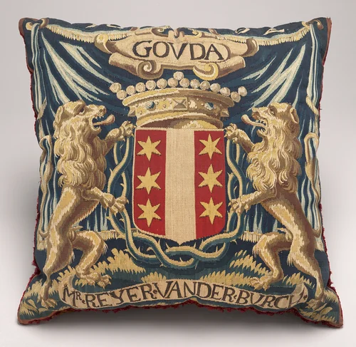 Tapestry-covered Cushion by Netherlandish, decorative art, 1675-1725