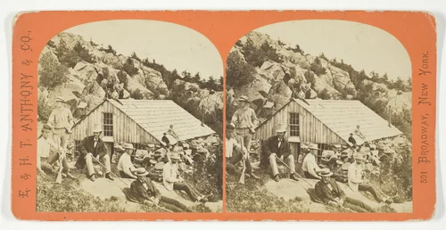 Group on Summit of the Mountainstereo, No. 8305 from the series "Mount Kearsarge Scenery, Andover, New Hampshire" by Anthony & Company, photograph, 1869-1901
