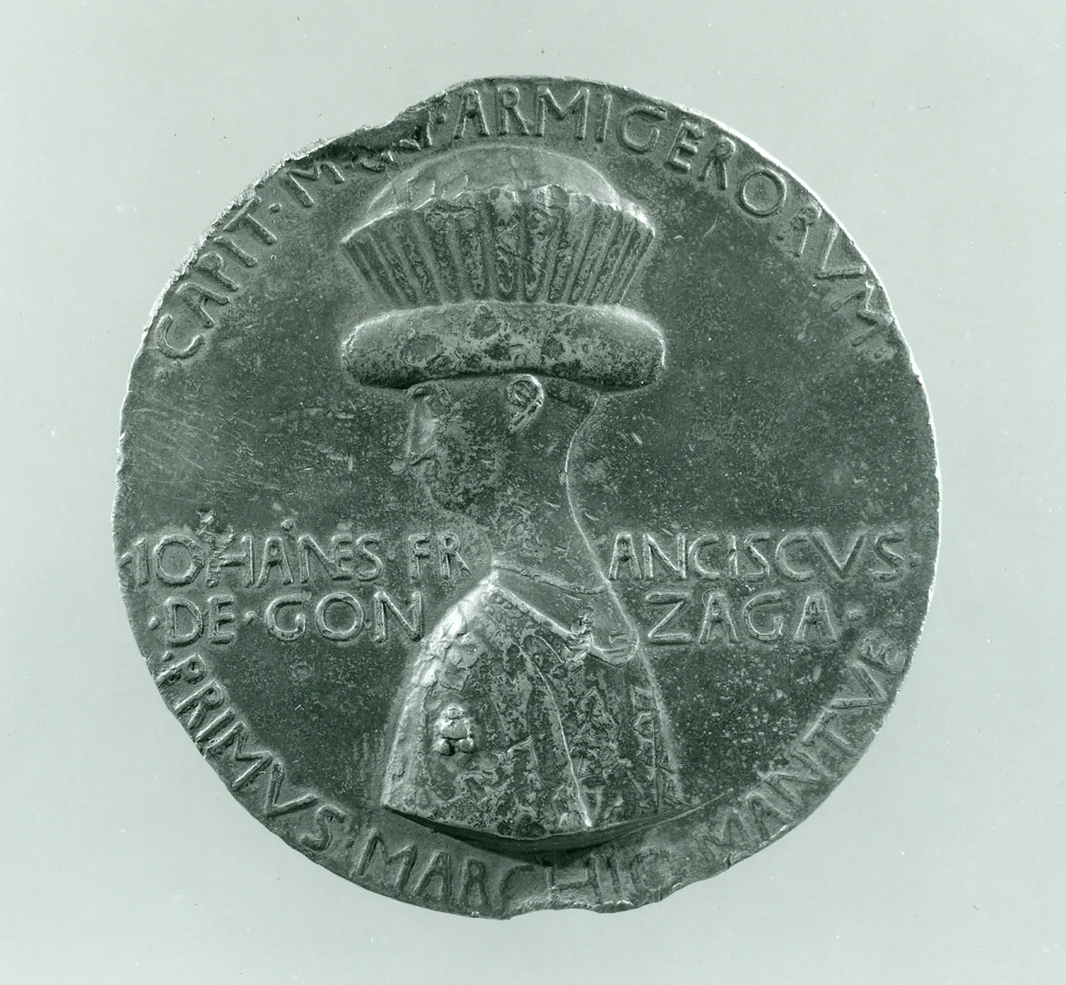 Medal: Gianfrancesco I Gonzaga by Pisanello, metalwork, 1442-1450