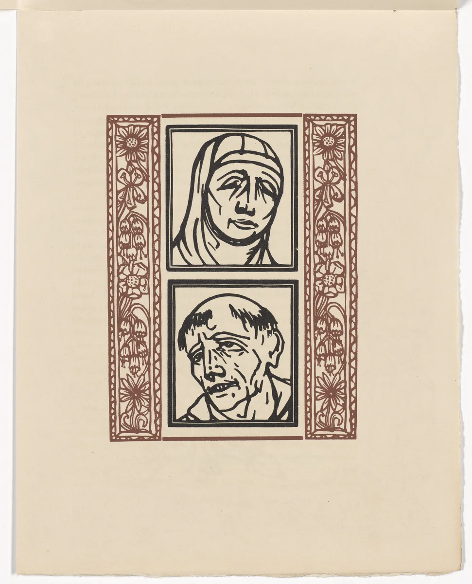 Plate (page 215) from Les Petites Fleurs de St. François (The Little Flowers of St. Francis) by Émile Bernard, illustrated book, 1928