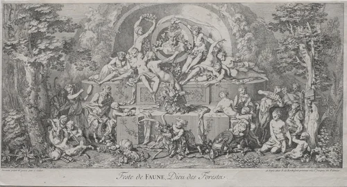 The Four Festivals: Festival of Faune by Claude Gillot, print, 1693-1722