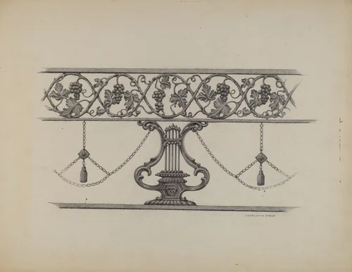 Cast Iron Fencing by Charlotte Angus, index of american design, 1937