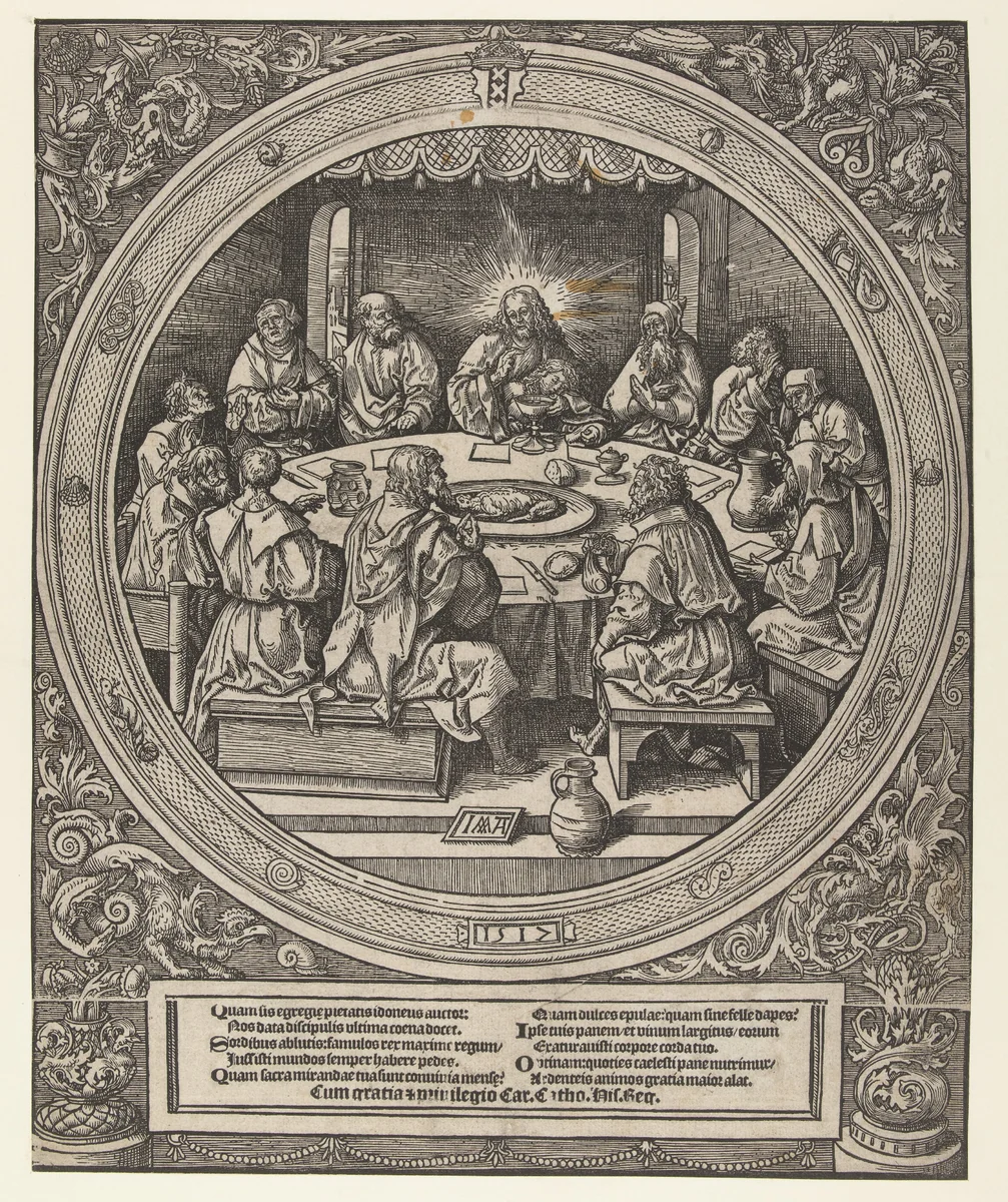 Het Laatste Avondmaal by Unknown, print, 1517