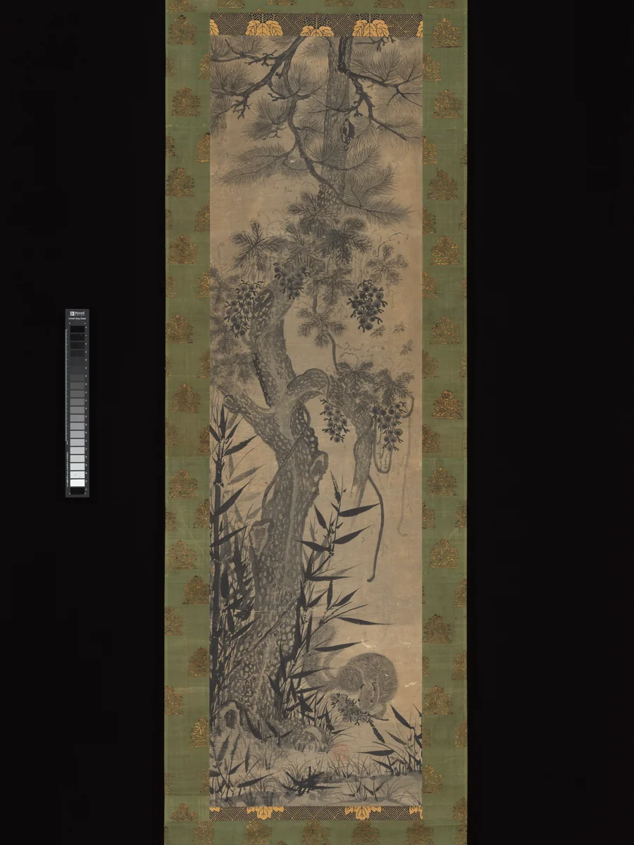 Pine, Bamboo, Grape, and Squirrel by Unidentified, painting, 1700-1899