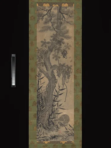 Pine, Bamboo, Grape, and Squirrel by Unidentified, painting, 1700-1899