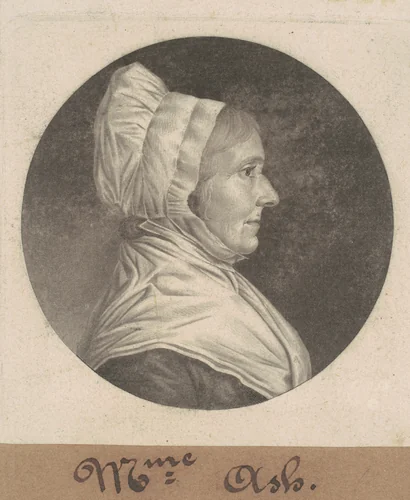Mrs. Ash by Charles B. J. Févret de Saint-Mémin, print, 1807