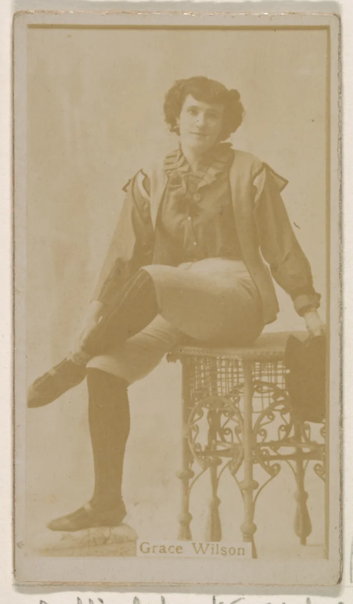 Grace Wilson, from the Actresses series (N245) issued by Kinney Brothers to promote Sweet Caporal Cigarettes by Kinney Brothers Tobacco Company, photograph, 1890