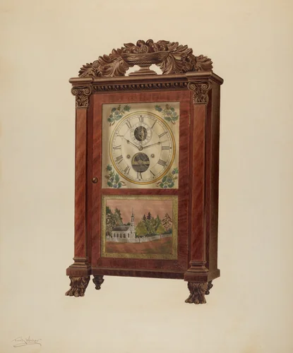 Shelf Clock by Frank Wenger, index of american design, 1938