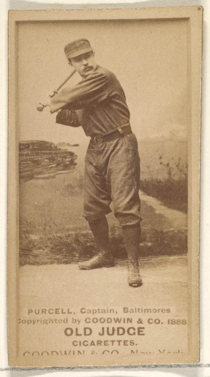 Purcell, Captain, Baltimore Orioles, from the Old Judge series (N172) for Old Judge Cigarettes by Goodwin & Company, photograph, 1888