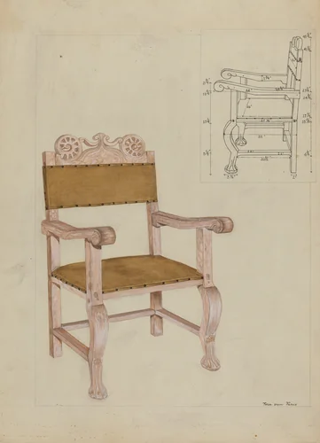 Chair by Vera Van Voris, index of american design, 1937